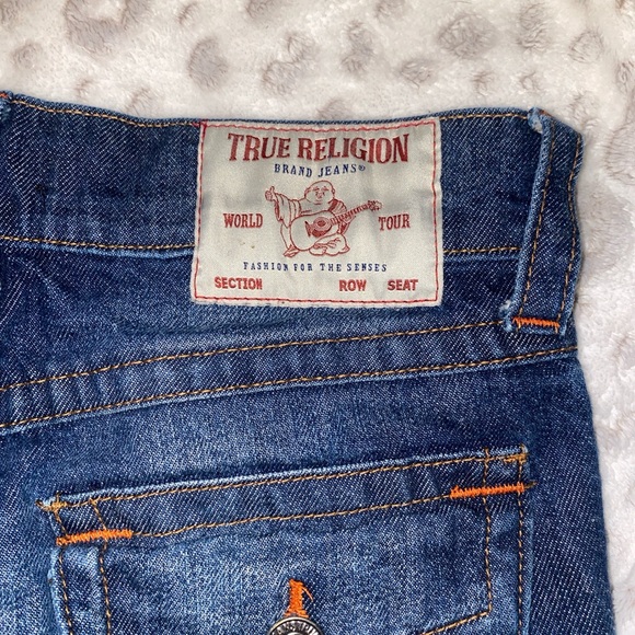 True Religion self cut shorts 💙🧡 - Picture 5 of 5